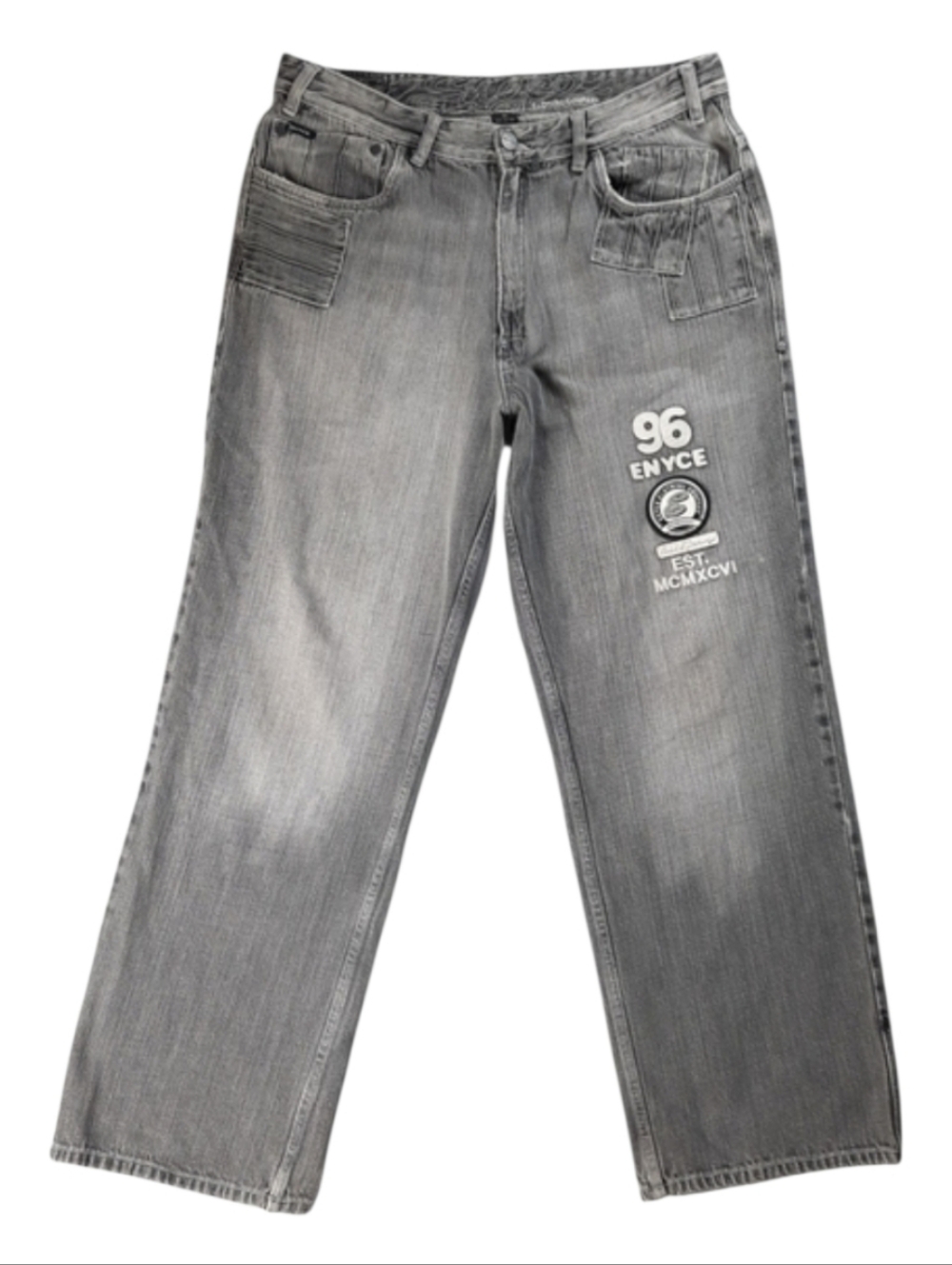 Enyce VTG 90'S Gray Hip-Hop Baggy Jeans SZ 36